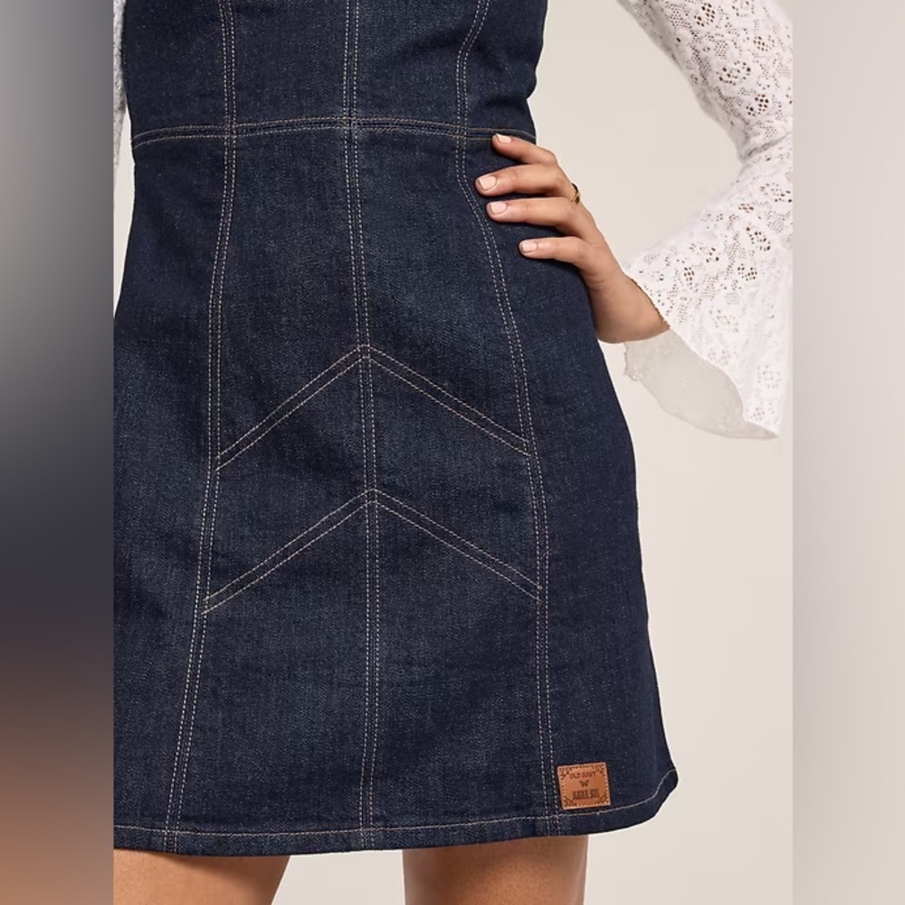 NWT! Old Navy x Anna Sui Sleeveless Denim Mini Dress - Picture 2 of 10